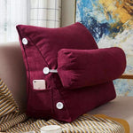 Adjustable Back Rest Lumber Cushion - Maroon