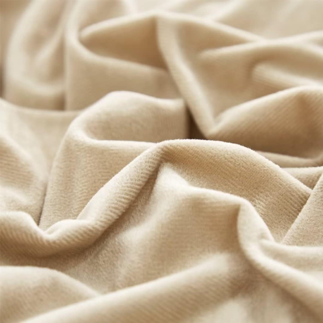 Velvet Duvet Cover Set - Skin White & Light Brown