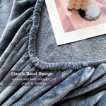 VELVET FITTED BED SHEET – DARK GREY