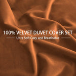 Velvet Duvet Cover Set - Polish Brown