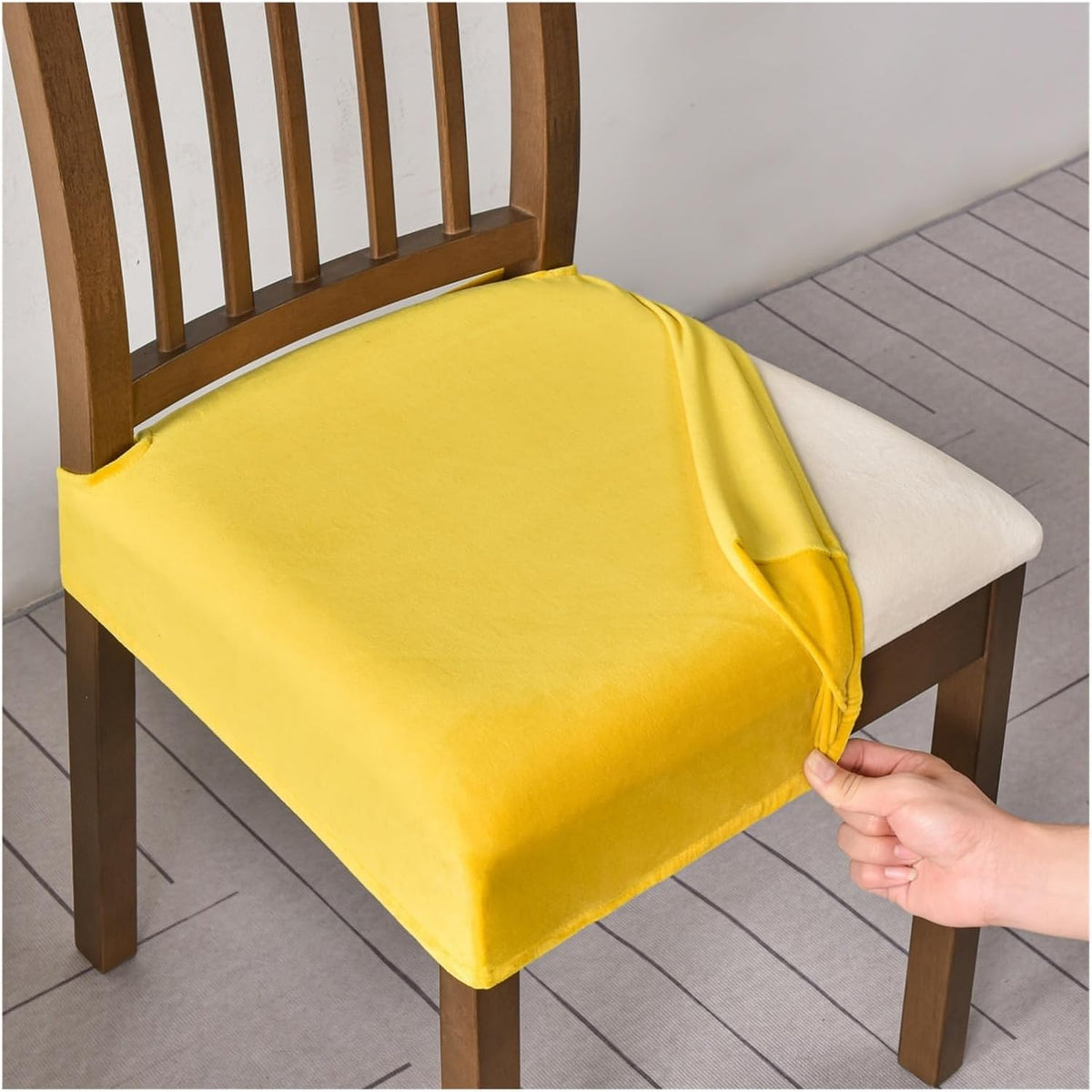 Microfiber Velvet Seat Covers - Yellow