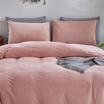 Velvet Duvet Cover Set - Pink & Purple