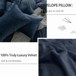 Velvet Duvet Cover Set - Blue