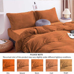 Velvet Duvet Cover Set - Polish Brown