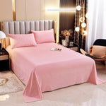 MICROFIBER VELVET BED SHEET – BABY PINK