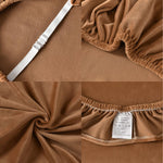 Microfiber Velvet Seat Covers - Camel Brown