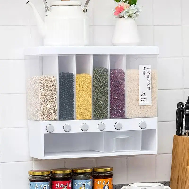 Home Cereals Dispenser Wall Mounted Storage Box