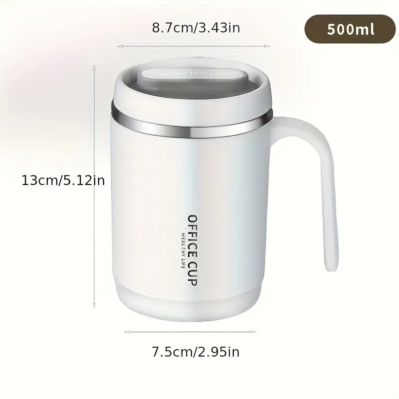 1 PC 500ml Stainless Steel Insulated Cup With Secure Lid