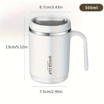 1 PC 500ml Stainless Steel Insulated Cup With Secure Lid