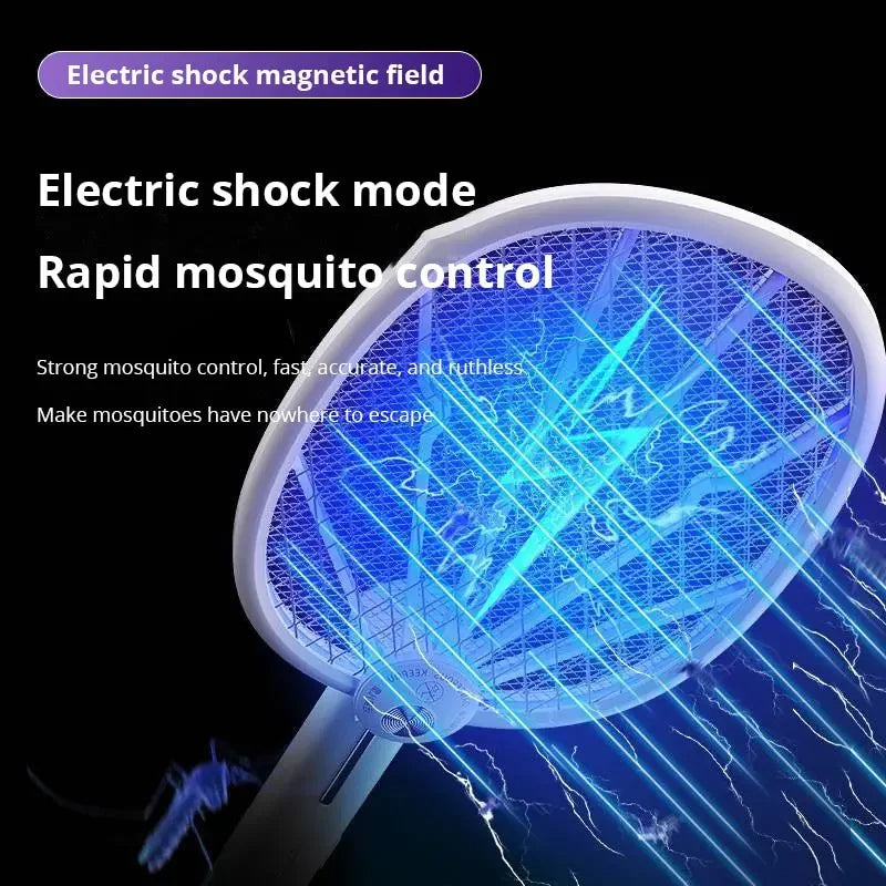 2 In 1 Rechargeable Mosquito Racket Swatter With Lamp