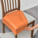 Faux Leather Waterproof Seat Covers - Orange