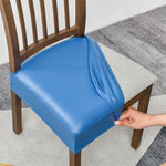 Faux Leather Waterproof Seat Covers - Light Blue