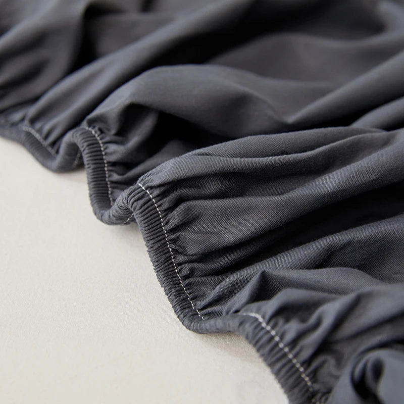 Plain Fitted Bed Sheet - Black