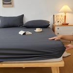 Plain Fitted Bed Sheet - Black