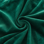 Microfiber Velvet Chair Cover - Dark Green