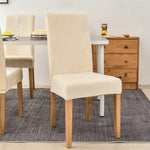 Microfiber Velvet Chair Cover - Off White