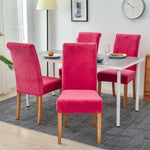 Microfiber Velvet Chair Cover - Dark Pink