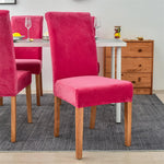 Microfiber Velvet Chair Cover - Dark Pink