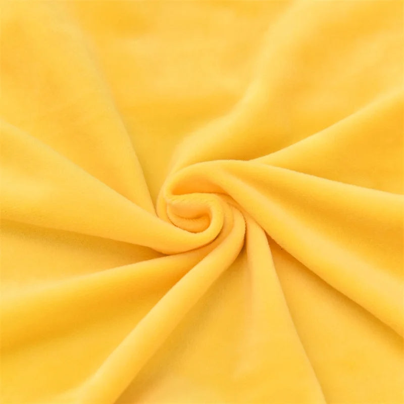 Microfiber Velvet Chair Cover - Yellow