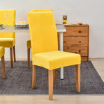 Microfiber Velvet Chair Cover - Yellow