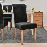 Microfiber Velvet Chair Cover - Black