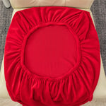 Microfiber Velvet Chair Cover - Red