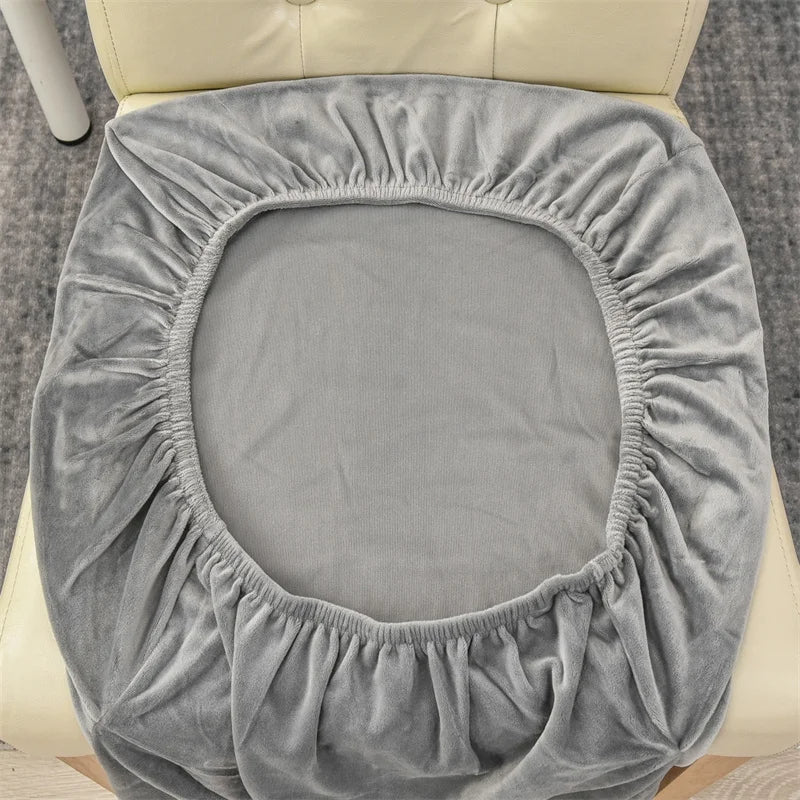 Microfiber Velvet Chair Cover - Grey