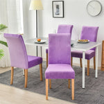 Microfiber Velvet Chair Cover - Light Purple